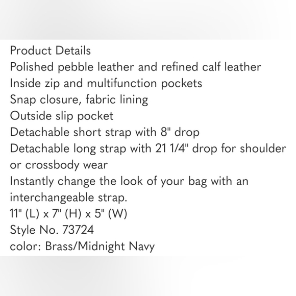 Coach Navy Blue Tabby Crossbody Bag - Picture 8 of 8